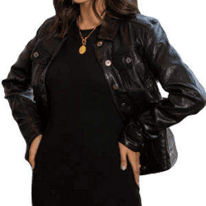 Leather Jacket For Women Made off Pure Lambskin/Sheep Leather - TheBougees