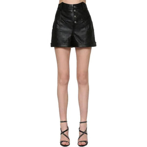 Women Soft Leather Shorts - TheBougees