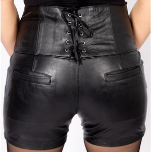 Leather Shorts With Button Closer Perfect Short For Casual Party - TheBougees