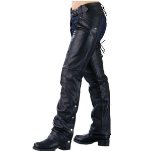 Bootcut Leather Chaps with Side Snaps - TheBougees