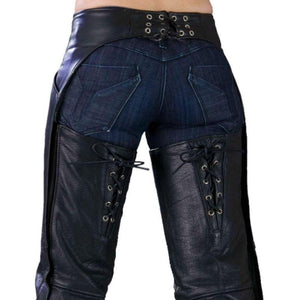 Bootcut Leather Chaps with Side Snaps - TheBougees