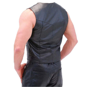 Casual Leather Vest Front Button Clousre - TheBougees