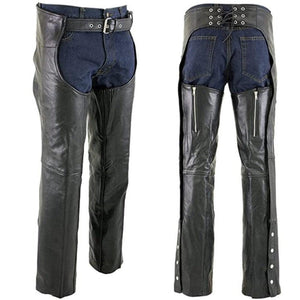 Leather Chaps Black Advanced Dual Comfort Leather Chaps - TheBougees