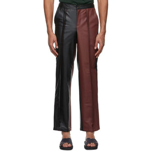 Designer Double Color Leather Pant For Men - TheBougees