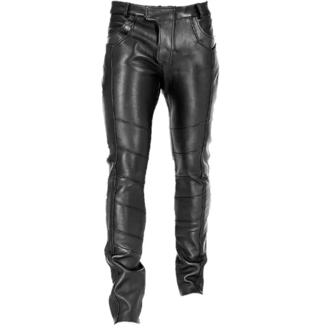Mens Sheep Leather Pants -Flap Closure - TheBougees