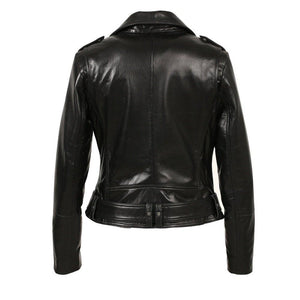 Kylee Women New Zealand Motorcycle Leather Jacket - TheBougees
