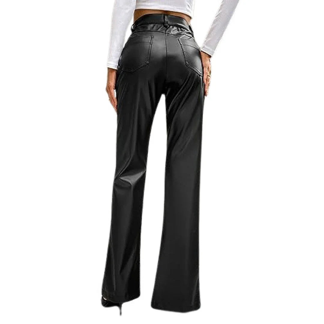 Leather Trouser Women With Unique Design Made With Pure Leather - TheBougees