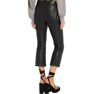 Leather Pant Women With Zipped Design - TheBougees