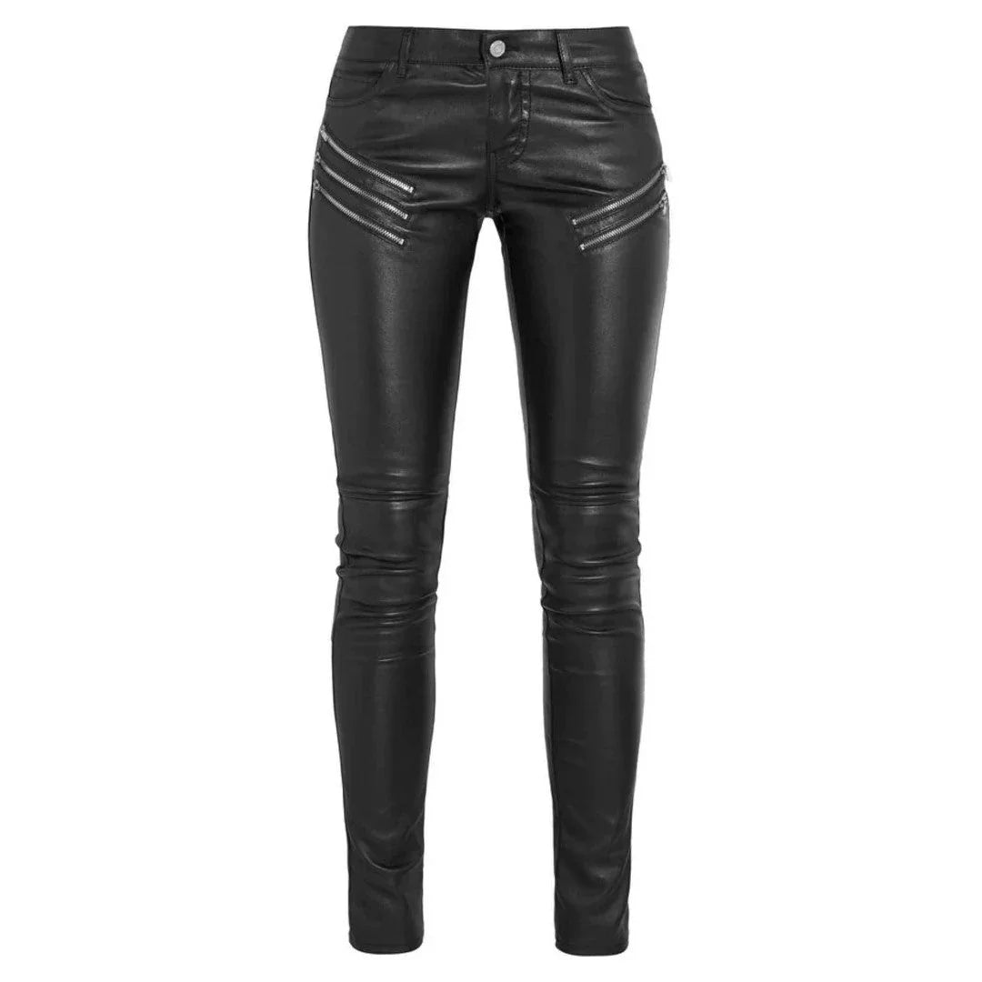 Slim Fit Women Pant With Side Zip Design - TheBougees