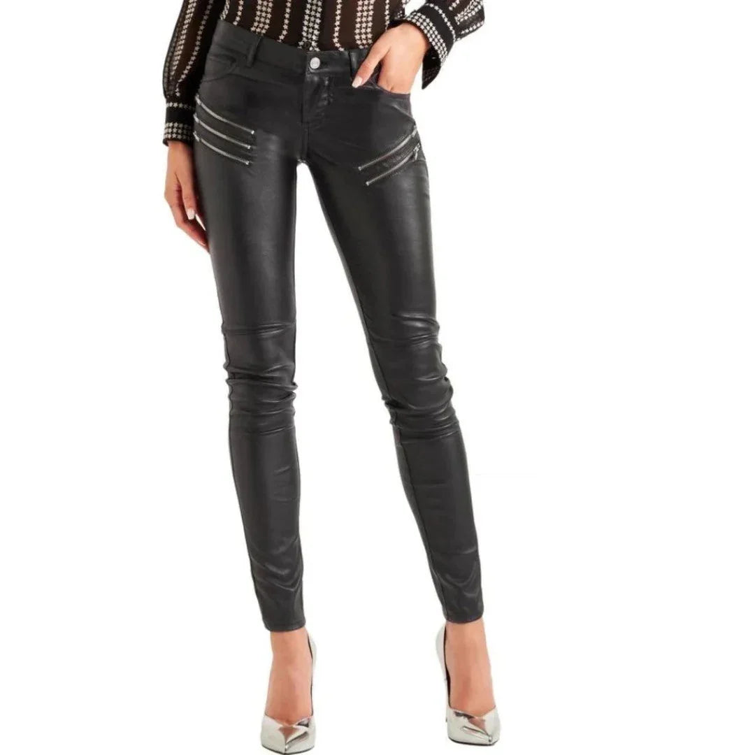 Slim Fit Women Pant With Side Zip Design - TheBougees
