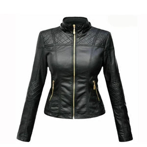 Women Leather Jacket Made With Lamb Skin Leather - TheBougees