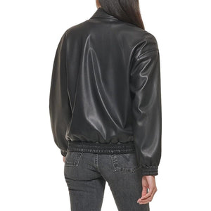 Leather Jacket With Snap Button Closer - TheBougees