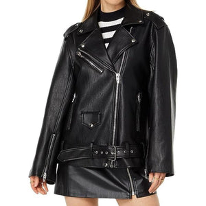 Biker Style Classy Leather Jacket Women - TheBougees