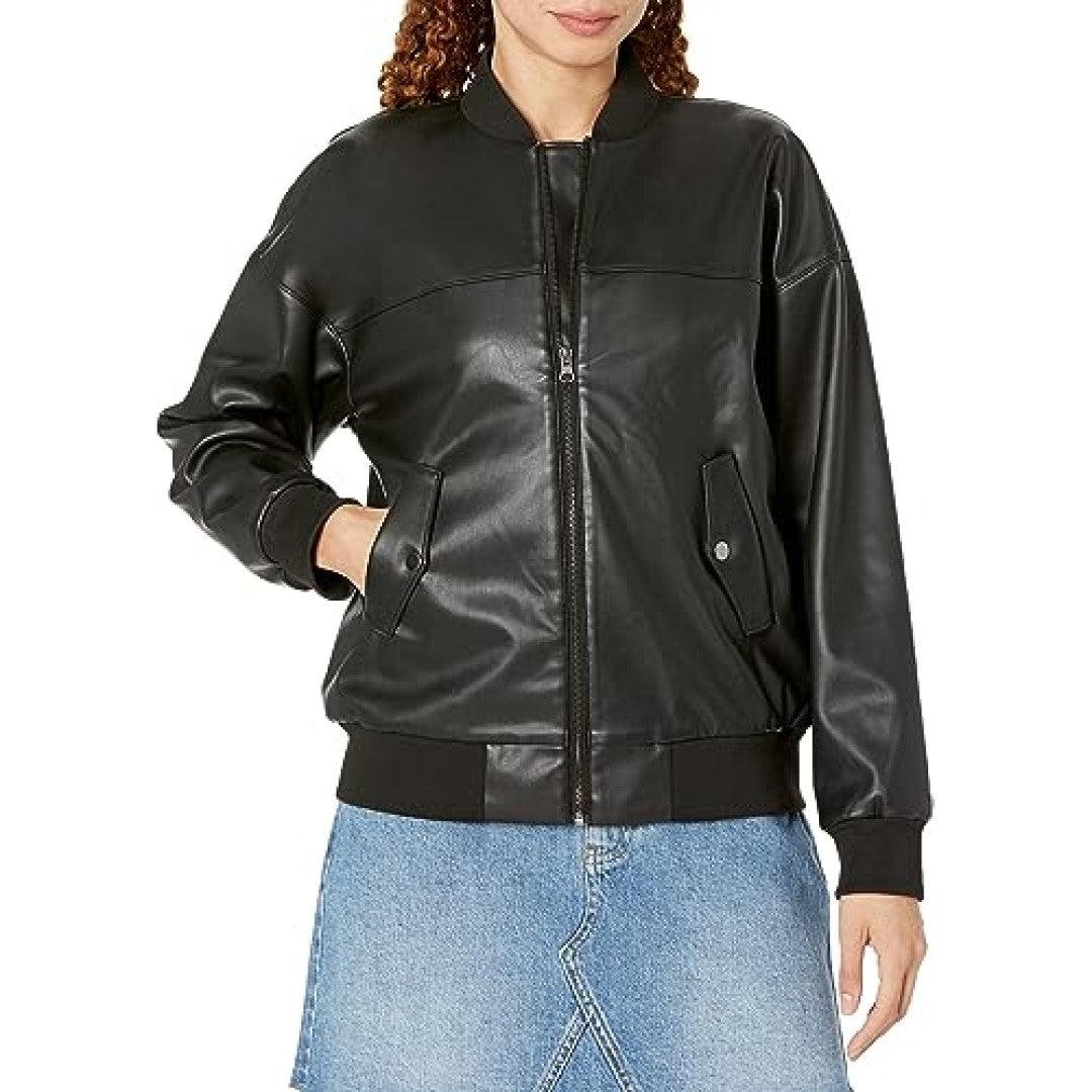 Leather Jacket For Women Biker Style And Full Zip Closer - TheBougees
