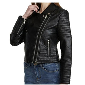 Women Sheep Skin Leather Jacket - TheBougees