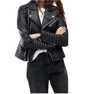 Women Sheep Skin Leather Jacket - TheBougees
