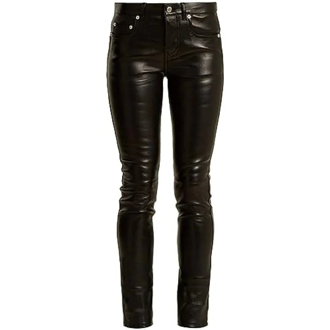 Premium Quality Leather Pants For Women Slim Fit - TheBougees
