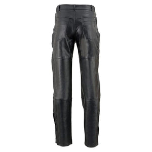 Leather Pant For Men With Stylish Strap Closer - TheBougees