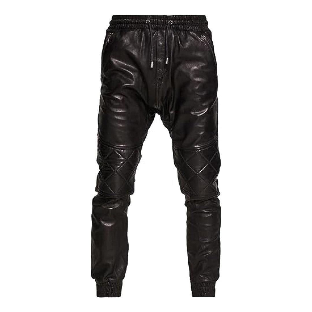 Leather Pants/Trouser For Men With Hook And Loop Closer - TheBougees