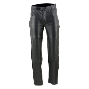 Leather Pant For Men With Stylish Strap Closer - TheBougees