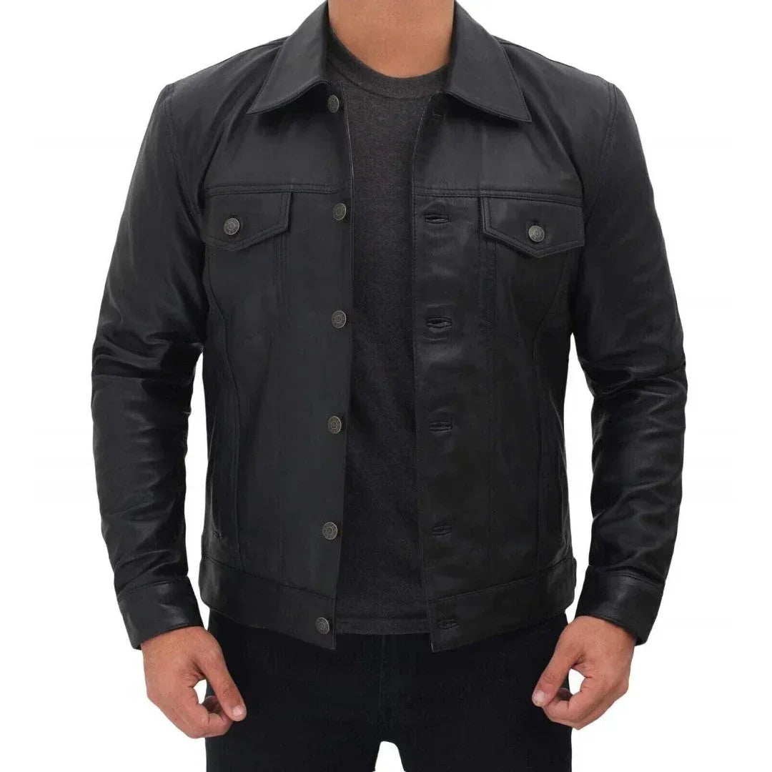 Pure Lamb Skin Leather Shirts - TheBougees