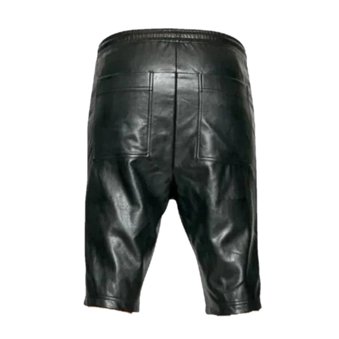 Biker Style Leather Men's Shorts - TheBougees