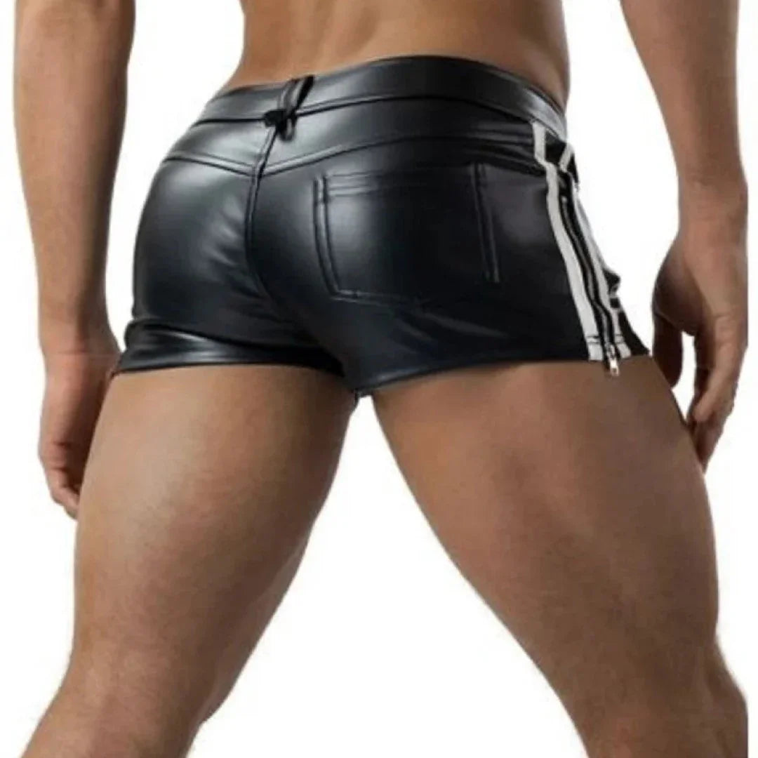 Pure Sheep Skin Leather Shorts For Men - TheBougees