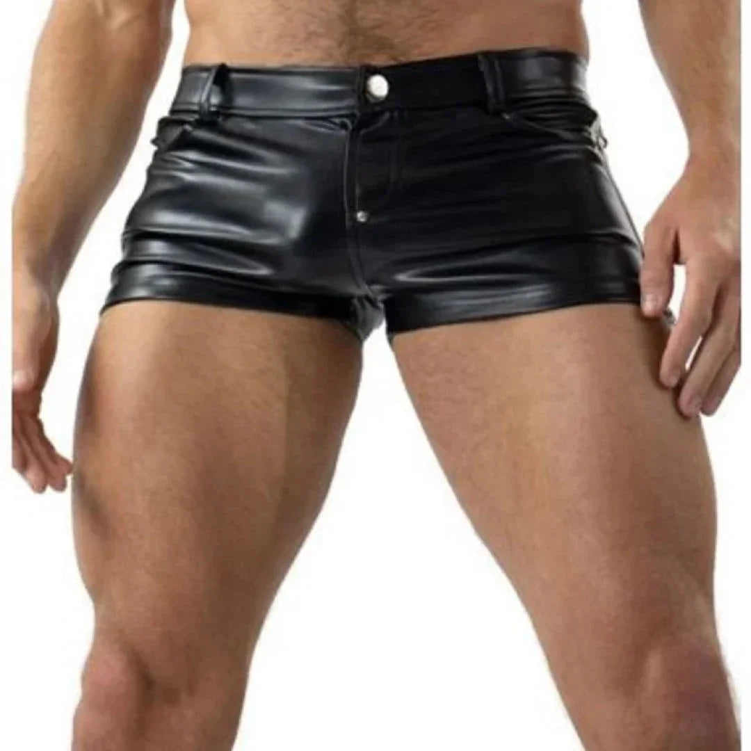 Pure Sheep Skin Leather Shorts For Men - TheBougees
