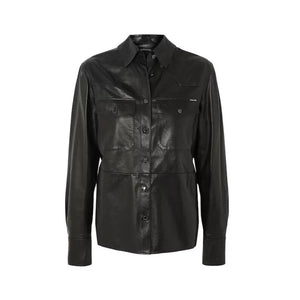 Women Leather Shirts Made With Sheep Leather - TheBougees