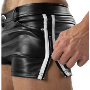 Pure Sheep Skin Leather Shorts For Men - TheBougees
