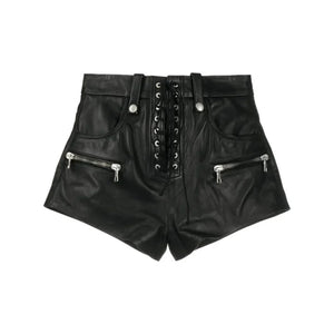 Pure Lamb Skin Classy Leather Shorts For Women - TheBougees