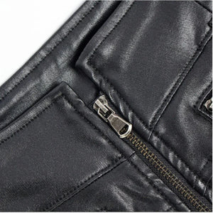 Women Sexy And Slim Fit Leather Shorts - TheBougees