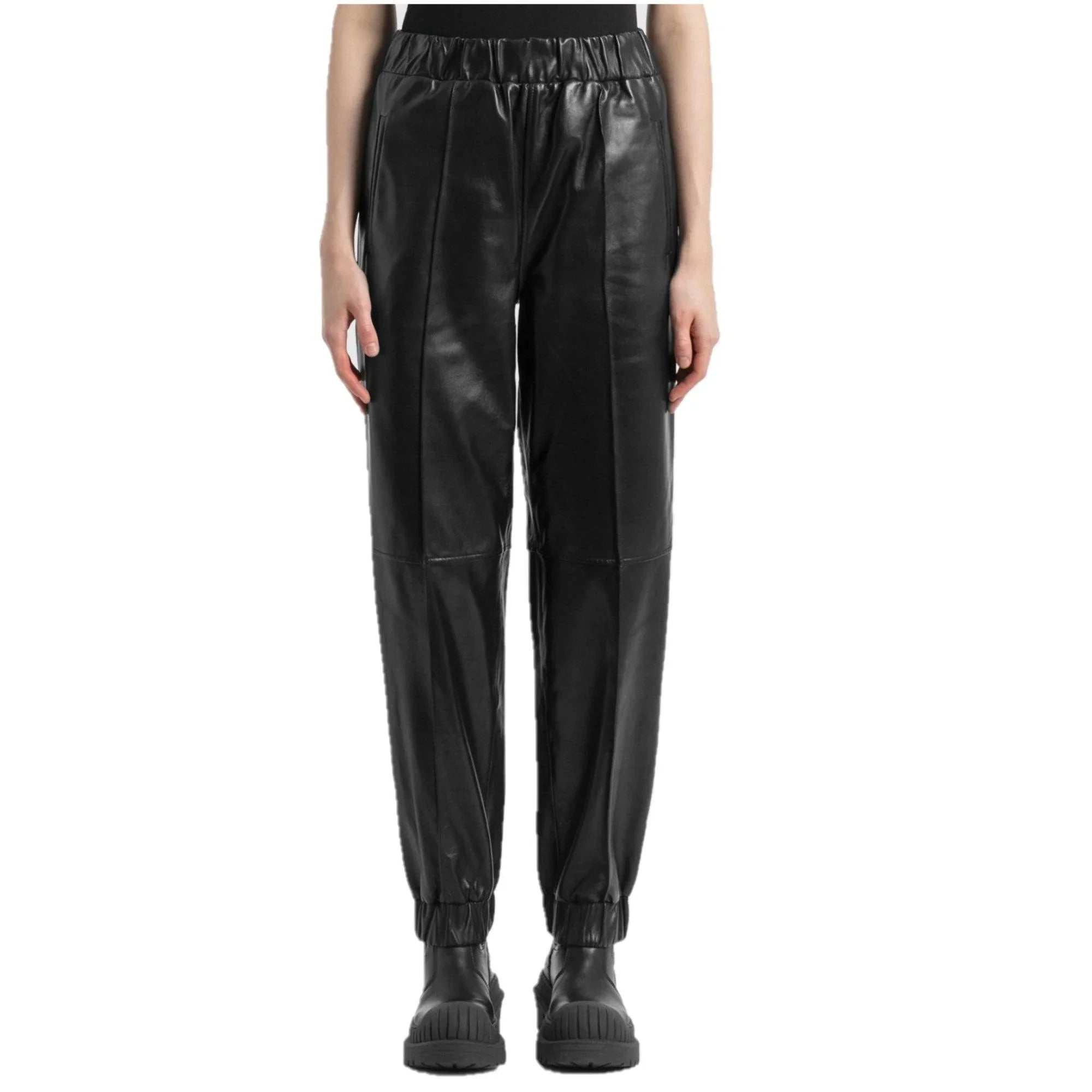 Chic and Comfortable Women's Leather Trouser - Handcrafted with Care - TheBougees