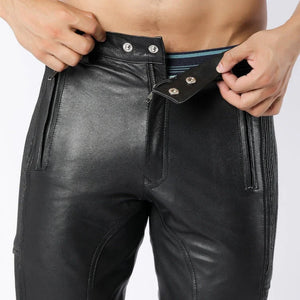 Side & Back Lined Men's Sheep Leather Pants - TheBougees