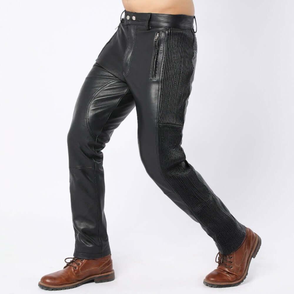 Side & Back Lined Men's Sheep Leather Pants - TheBougees