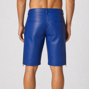 mens royal blue leather shorts MLS 810070 28