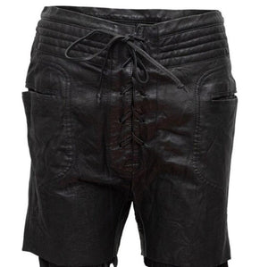 Leather Shorts For Men With Classy Hook And Loop Closer - TheBougees