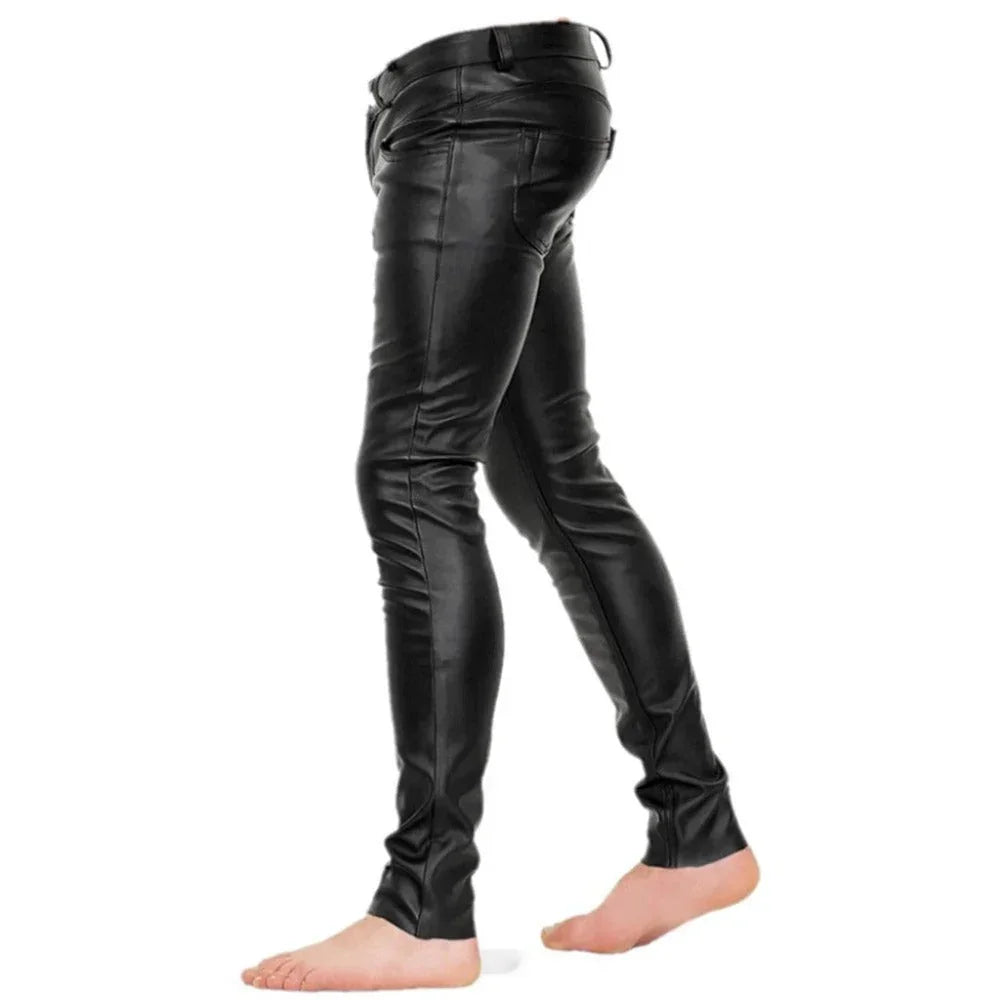 Men Leather pants P05 28 28