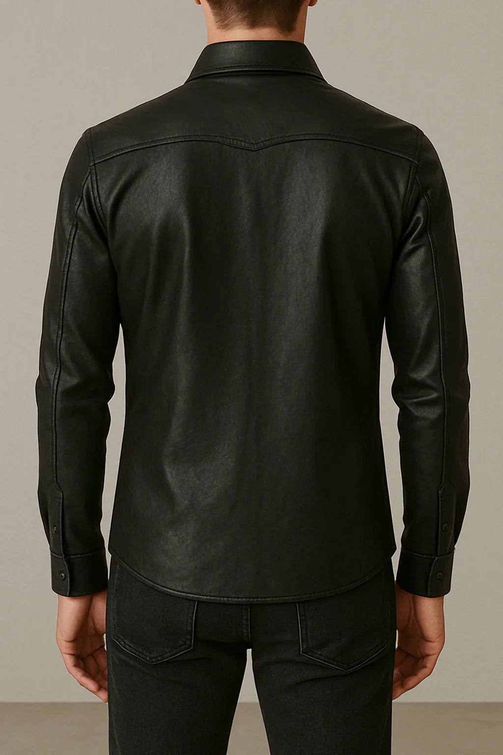 Men's Genuine Leather Shirt – Slim Fit | Premium Quality - TheBougees