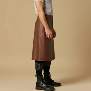 Leather Kilt LK3 28 Knee Brown