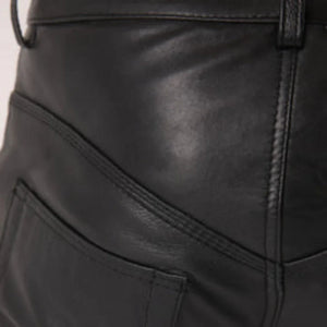 Men's Black Sheep Leather Biker Stylish Pants - TheBougees