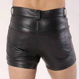Mens Leather Party Shorts - TheBougees