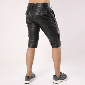 Men's Sheep Leather Cargo Shorts | Dual Side Pockets - TheBougees