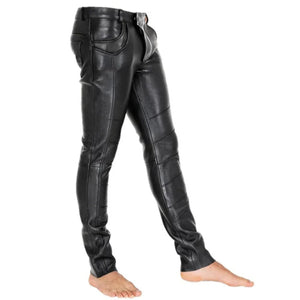 Mens Sheep Leather Pants -Flap Closure - TheBougees