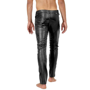 Mens Sheep Leather Party Pants -Double Button Closure - TheBougees