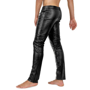 Mens Sheep Leather Party Pants -Double Button Closure - TheBougees