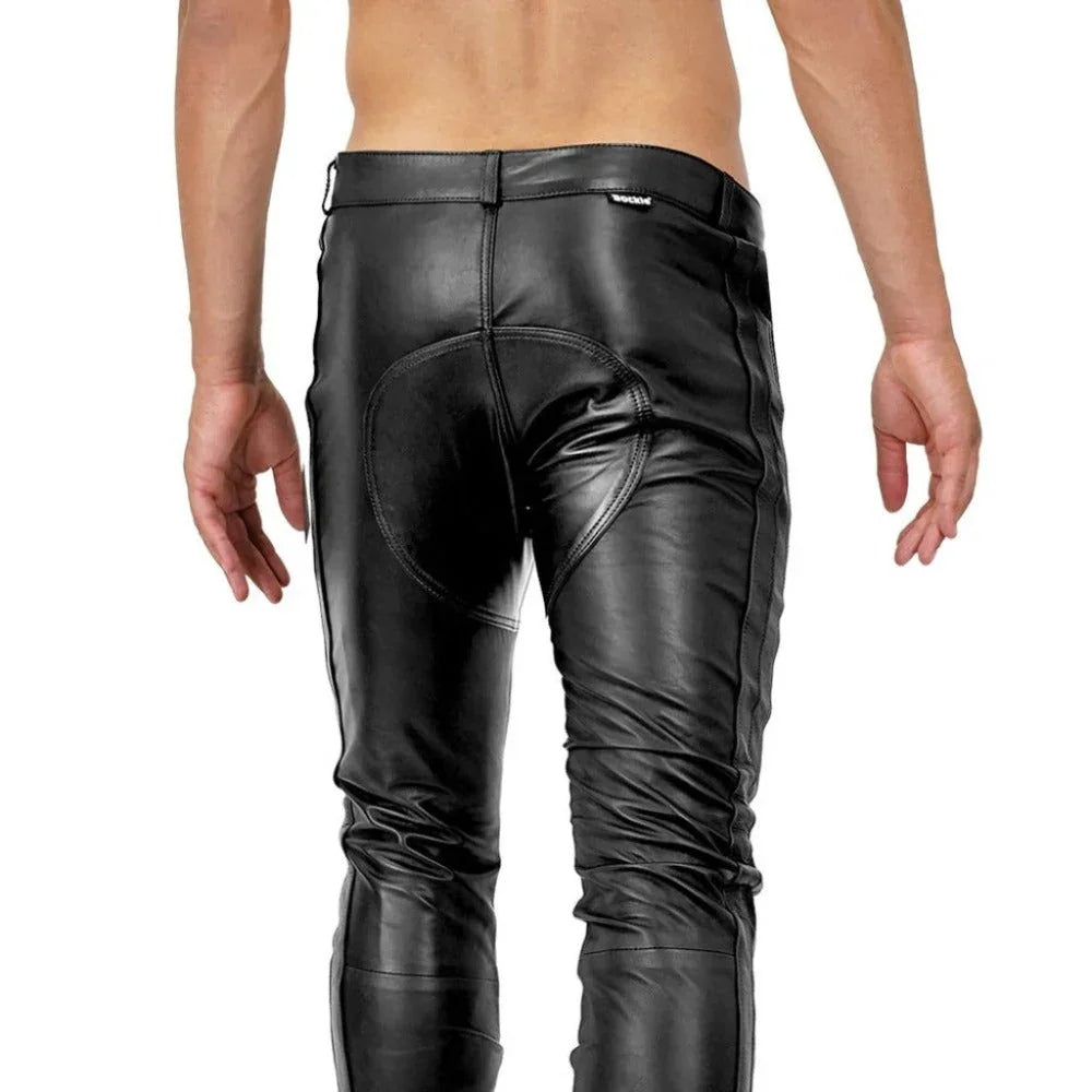 Mens Sheep Leather Party Pants -Double Button Closure - TheBougees