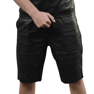 Mens Sheep Leather Shorts - TheBougees