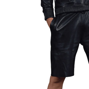 Mens Sheep Leather Shorts - TheBougees