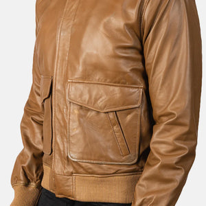 Old School Olive Brown Sheep leather jacket - TheBougees
